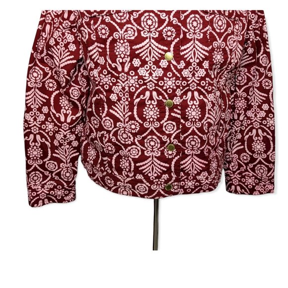 Liz Claiborne New York Button Front Jean Jacket Henna Red Size 16 - Picture 4 of 11